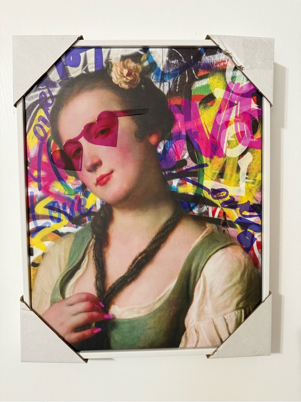 11x14 Sassy woman Pop Art Heart Sunglasses Graffiti Statement Wall Art